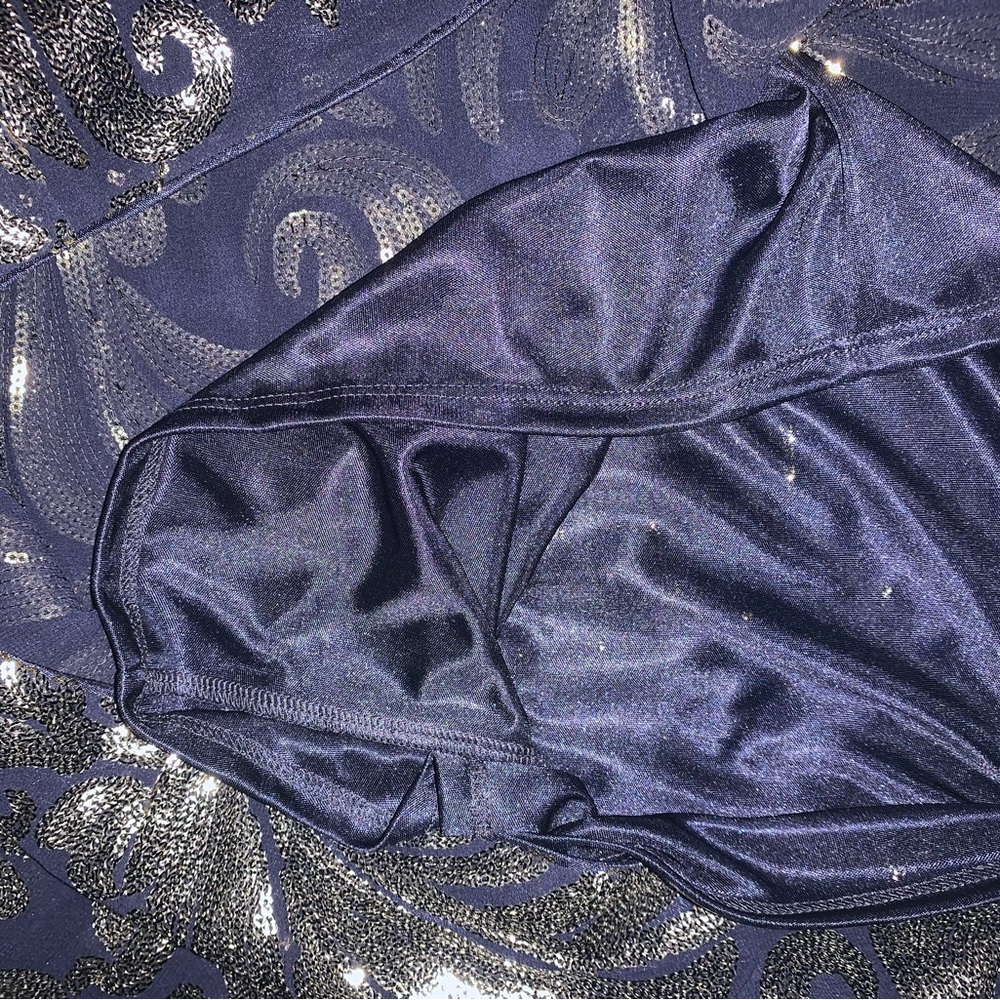 NEW Laundry By Shelli Segal Navy & Silver Dress - Picture 7 of 12